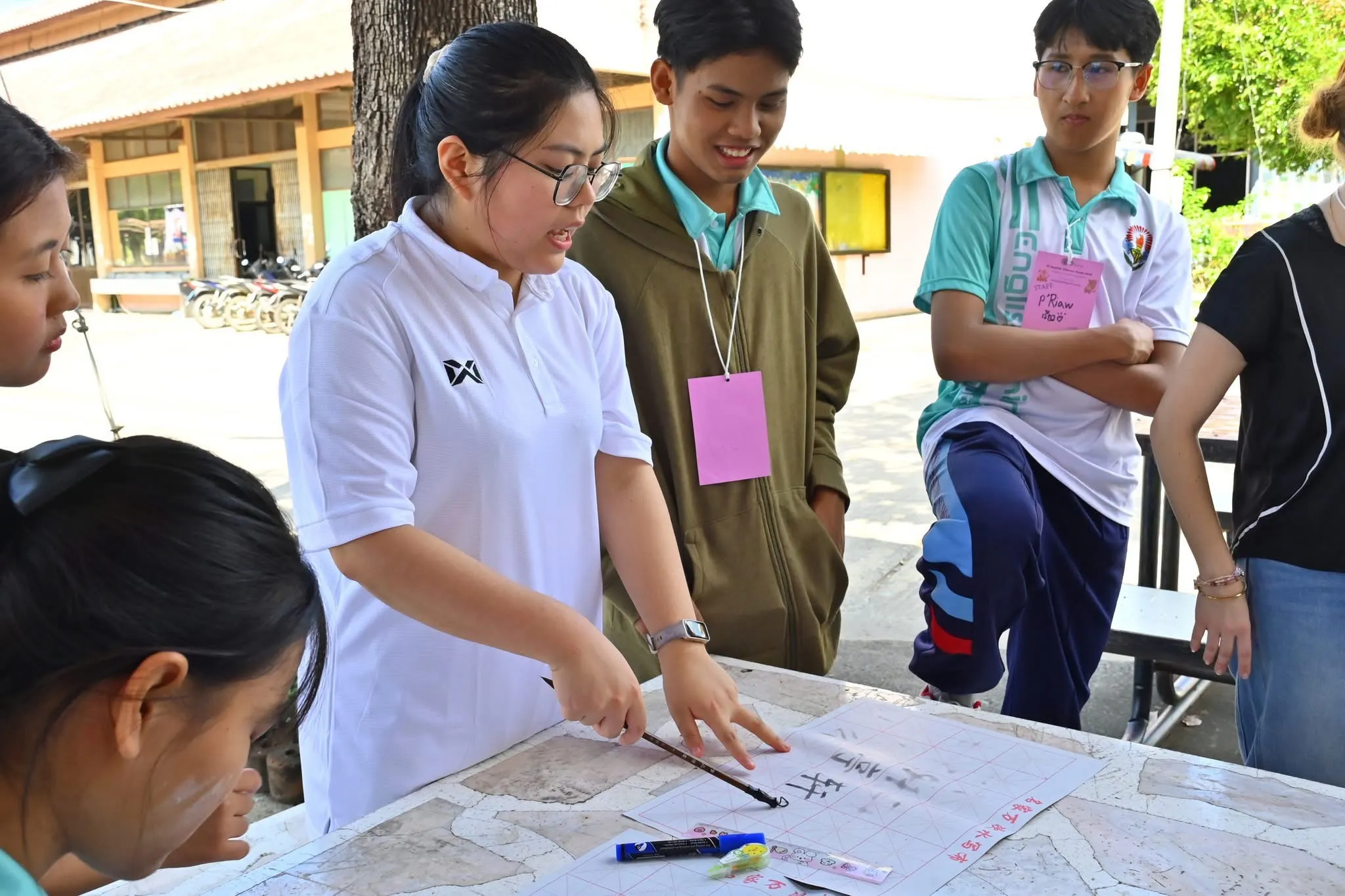 my friends n'aise and n'riaw at the english camp