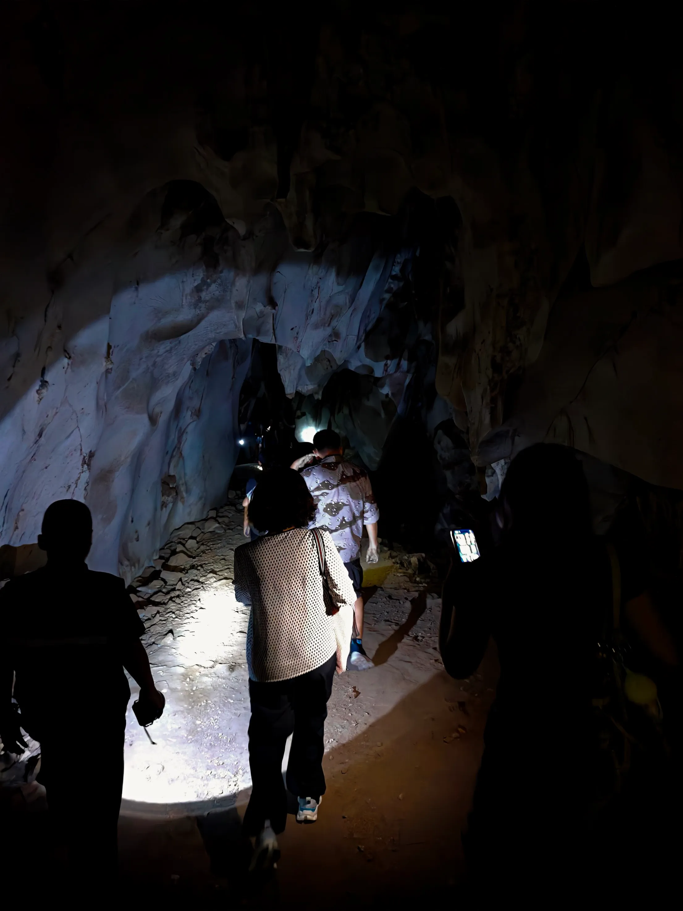 you can treck into the caves with flashlights and explore the insides