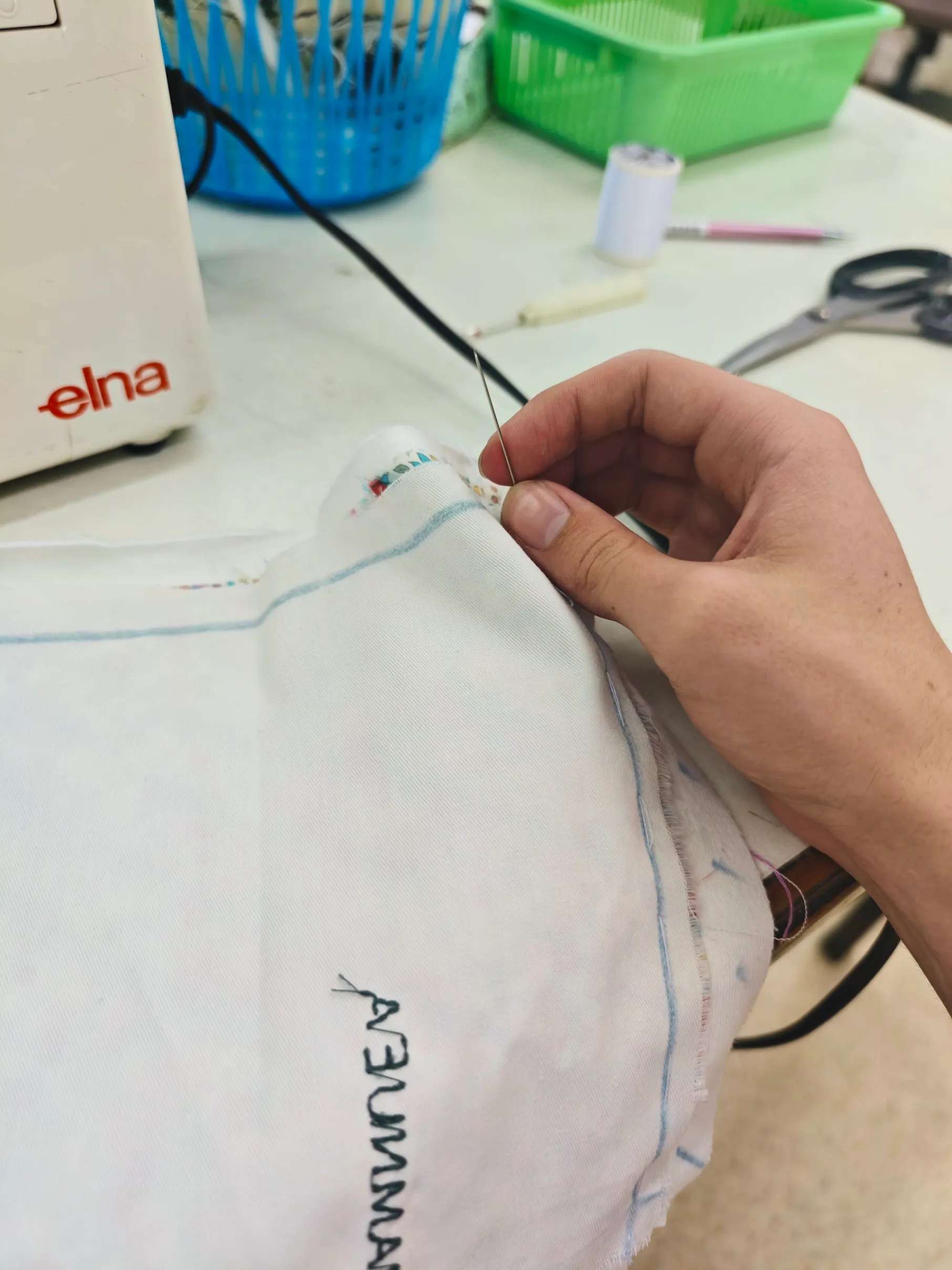 a foam embroidered wallet we made in sewing class.