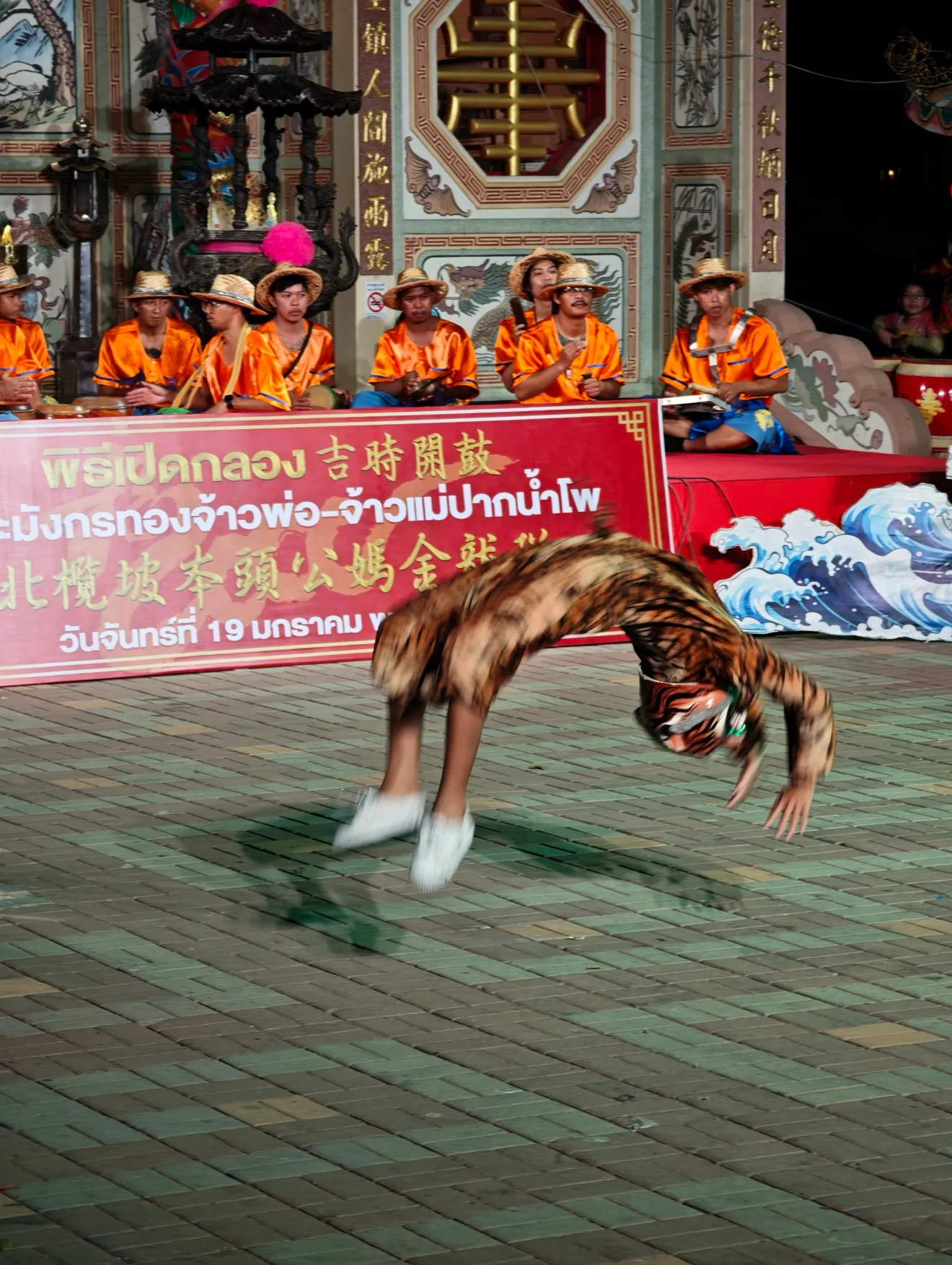 one really gool group of guys did a performance as tigers